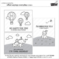 Lawn Fawn - Stamps - Offset Sayings: Everyday - LF3081