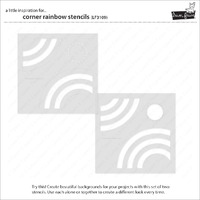 Lawn Fawn - Lawn Clippings - Corner Rainbow Stencils - LF3109