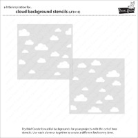 Lawn Fawn - Lawn Clippings - Cloud Background Stencils - LF3110