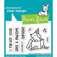 Lawn Fawn - Pawsome Birthday Stamp and Die Bundle