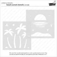 Lawn Fawn - Lawn Clippings - Beach Sunset Stencils - LF3189