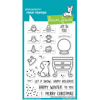 Lawn Fawn - Little Snow Globe: Dog Stamp and Die Bundle