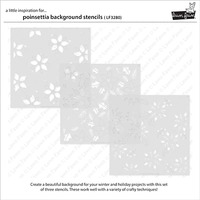 Lawn Fawn - Lawn Clippings - Poinsettia Background Stencils - LF3280