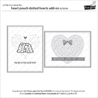 Lawn Fawn - Lawn Cuts - Heart Pouch Dotted Dotted Hearts Add-On Dies - LF3319