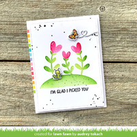 Lawn Fawn - Lawn Clippings - Heart Garden Stencil - LF3322