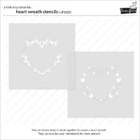 Lawn Fawn - Lawn Clippings - Heart Wreath Stencil - LF3323