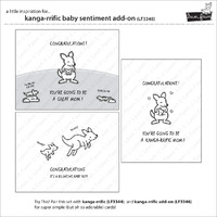 Lawn Fawn - Stamps - Kanga-rrific Baby Sentiment Add On - LF3348