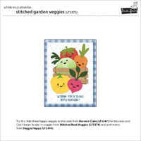 Lawn Fawn - Lawn Cuts - Stitched Garden Veggies Dies - LF3373