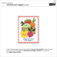Lawn Fawn - Lawn Cuts - Stitched Root Veggies Dies - LF3374