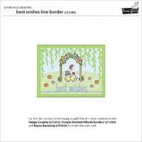 Lawn Fawn - Lawn Cuts - Best Wishes Line Border Die - LF3384