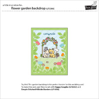 Lawn Fawn - Lawn Cuts - Flower Garden Backdrop Dies - LF3386