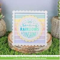 Lawn Fawn - Hot Foil - Foiled Sentiments: Sending Rainbows Hot Foil Plate - LF3387