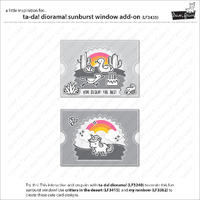 Lawn Fawn - Lawn Cuts - Ta-Da! Diorama! Sunburst Window Add-On - LF3435