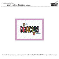 Lawn Fawn - Lawn Cuts - Giant Outlined Gracias - LF3448