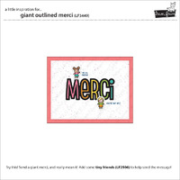 Lawn Fawn - Lawn Cuts - Giant Outlined Merci - LF3449