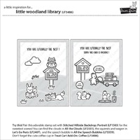 Lawn Fawn - Stamps - Little Woodland Library - LF3486