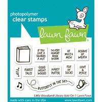 Lawn Fawn - Little Woodland Library Add-On - Stamp and Die Bundle