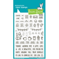 Lawn Fawn - Treat Cart Add-On: Coffee - Stamp and Die Bundle