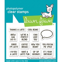 Lawn Fawn - Tiny Sentiments: Coffee - Stamp and Die Bundle