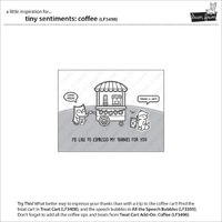 Lawn Fawn - Stamps - Tiny Sentiments: Coffee - LF3498
