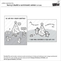 Lawn Fawn - Stamps - Henry’ Build-A-Sentiment: Winter - LF3508