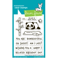 Lawn Fawn - I Heart Pandas Add-On - Stamp and Die and Colouring Stencil Bundle