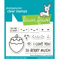 Lawn Fawn - Sweet Strawberry - Stamp and Colouring Stencil Bundle