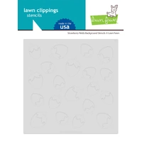 Lawn Fawn - Lawn Clippings - Strawberry Fields Background Stencils - LF3622