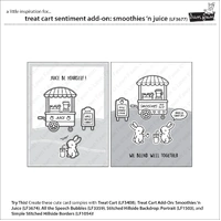Lawn Fawn - Stamps - Treat Cart Sentiment Add-On: Smoothies ‘n Juice - LF3677