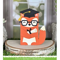 Lawn Fawn - Lawn Cuts - Woodland Critter Huggers Graduation Add-On Dies - LF3728
