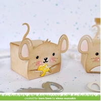 Lawn Fawn - Lawn Cuts - Tiny Gift Box Mouse Add-On Dies - LF3809