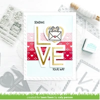 Lawn Fawn - Lawn Cuts - Quilted Heart Border - LF3961