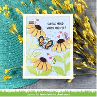 Lawn Fawn - Stamps - Henry’s Build-A-Sentiment - Butterfly - LF4027