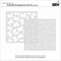 Lawn Lawn - Lawn Clippings - Butterfly Background Stencils - LF4053