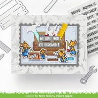 Lawn Lawn - Lawn Clippings - Tool Time Background Stencils - LF4099