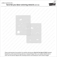 Lawn Lawn - Lawn Clippings - Here For You Bear Colouring Stencils - LF4102