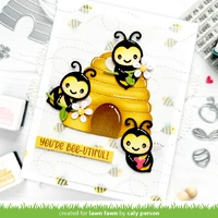 Lawn Fawn - Stamps - Henry's Build-A-Sentiment: Honey Bee - LF4128