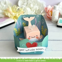 Lawn Fawn - Lawn Cuts - Tiny Gift Box Whale and Dolphin Add-On Dies - LF4137