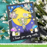 Lawn Fawn - Lawn Cuts - I Like Cute Moths Add-On - LF4196