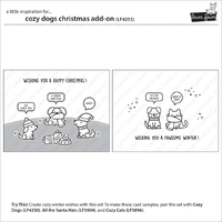 Lawn Fawn - Stamps - Cozy Dogs Christmas Add-On - LF4253