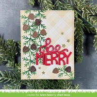 Lawn Fawn - Lawn Cuts - Pinecone and Leaves Border Dies - LF4271