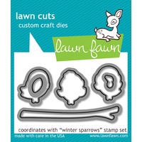 Lawn Fawn Winter Sparrow Stamp+Die Bundle