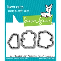 Lawn Fawn Holiday Thankful Mice Stamp+Die Bundle
