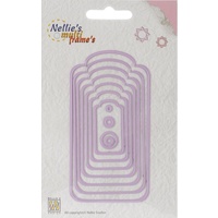Nellie's Multi Frames Dies Curved Tags, 11/Pkg MFD074 