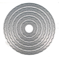 Scrap Dragon Fancy Scalloped Stitched Nesting Dies Bundle Circle Square Rectangle Oval