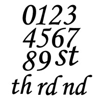 Scrap Dragon Dies Numbers Italics