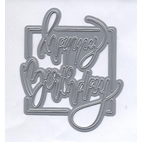 Scrap Dragon Dies Happy Birthday Framed