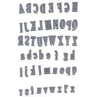 Scrap Dragon Dies Alphabet Uppercase and Lowercase 17mm