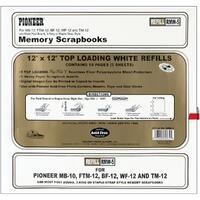 Pioneer 12 x 12 Universal Top-Loading Page Protectors with White Inserts 5/Pkg