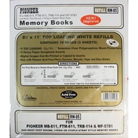 Pioneer Photo Album 11 x 8.5 inch Refill Pages 5 Pack